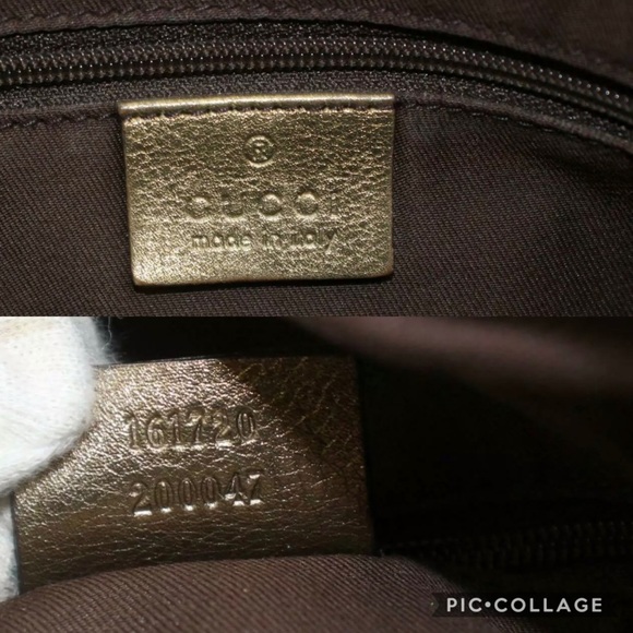Gucci GG metalic brown gold  pattern shoulder bag - Picture 9 of 9